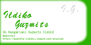 ildiko guzmits business card
